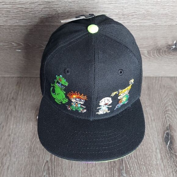 2018 Nickelodeon Rugrats Toddler Hat Cap Snapback Adjustable Black Embroidered - Picture 2 of 8